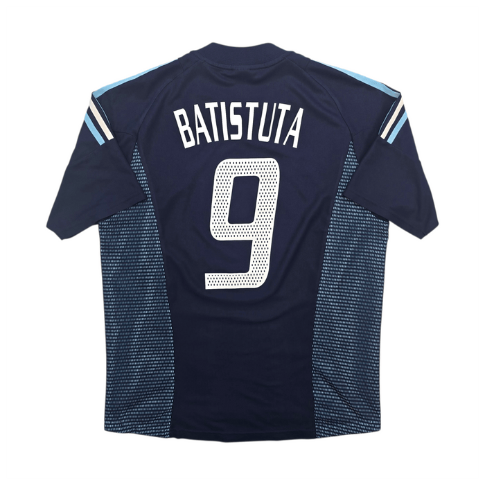 2002/04 Argentina Away Football Shirt (M) Adidas 9 Batistuta - Football Finery - FF303921