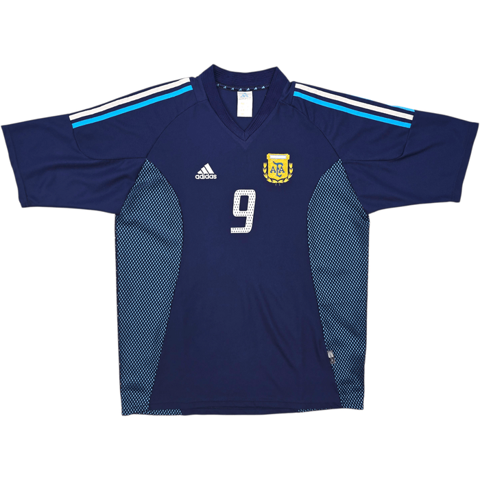 2002/04 Argentina Away Football Shirt (XL) Adidas 9 Batistuta - Football Finery - FF303093