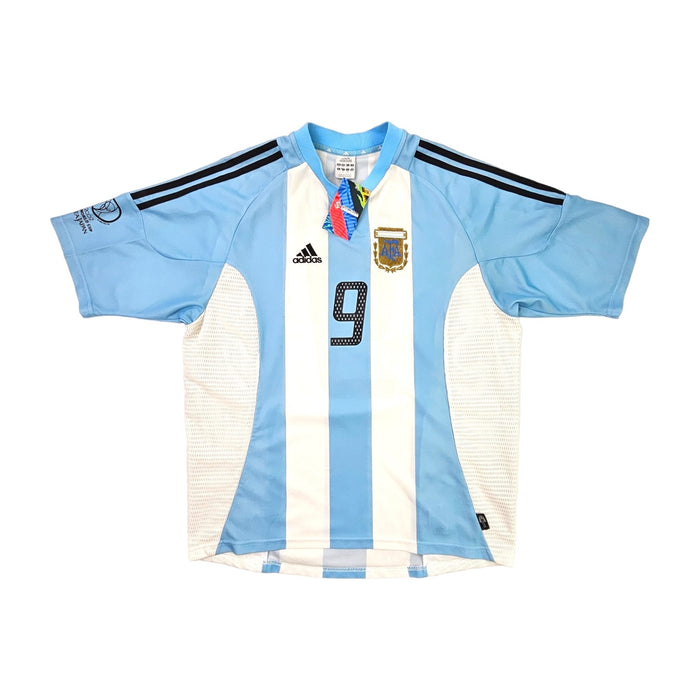 2002/04 Argentina Home Football Shirt (L) Adidas #9 Batistuta - Football Finery - FF203422