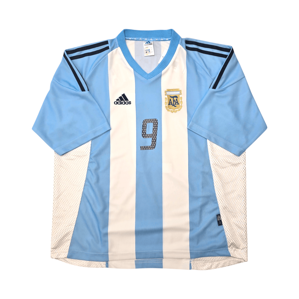 2002/04 Argentina Home Football Shirt (L) Adidas 9 Batistuta - Football Finery - FF303661