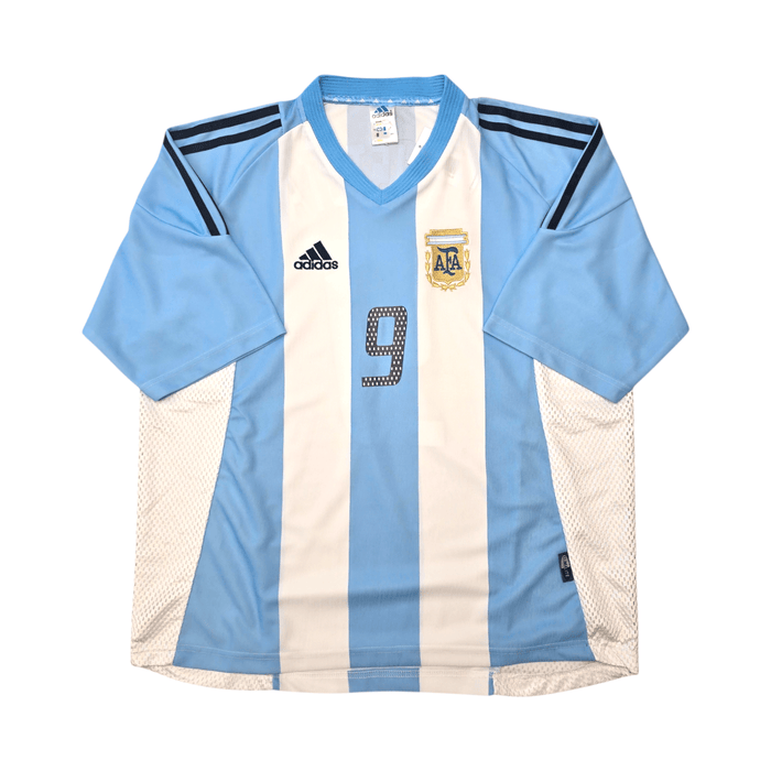 2002/04 Argentina Home Football Shirt (L) Adidas 9 Batistuta - Football Finery - FF303661