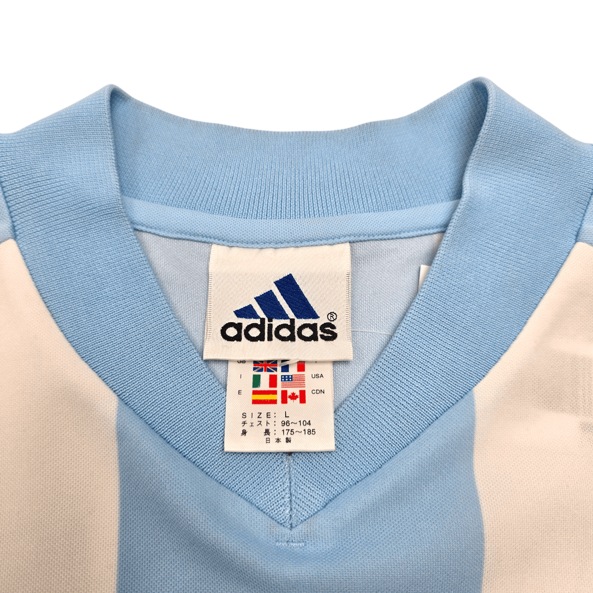 2002/04 Argentina Home Football Shirt (L) Adidas 9 Batistuta (Upgraded Template) - Football Finery - FF303917