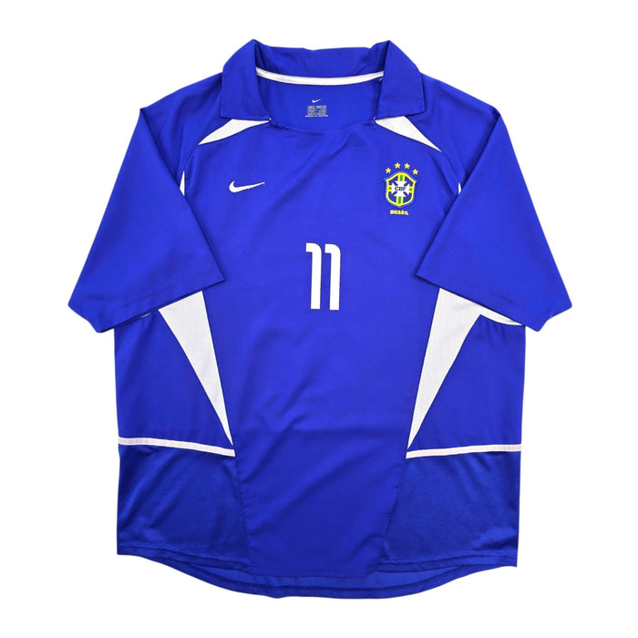 2002/04 Brazil Away Football Shirt (XL) Nike #11 Ronaldinho - Football Finery - FF306876