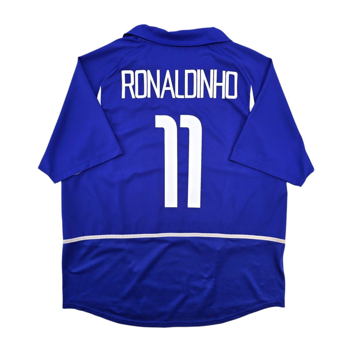 2002/04 Brazil Away Football Shirt (XL) Nike #11 Ronaldinho - Football Finery - FF306876