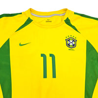 2002/04 Brazil Home Football Shirt (L) Nike 11 Ronaldinho - Football Finery - FF307013
