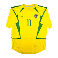 2002/04 Brazil Home Football Shirt (L) Nike 11 Ronaldinho - Football Finery - FF307013