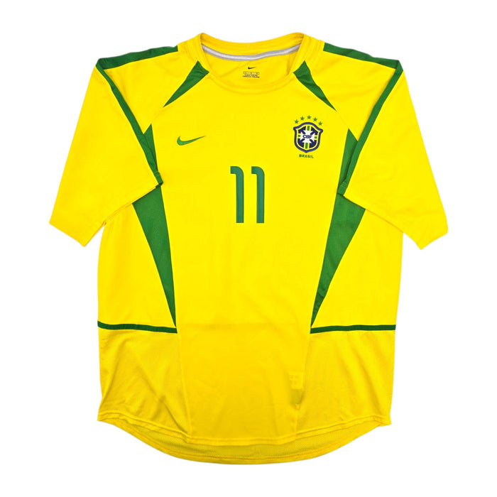 2002/04 Brazil Home Football Shirt (L) Nike 11 Ronaldinho - Football Finery - FF307013