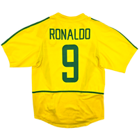 2002/04 Brazil Home Football Shirt (S) Nike 9 Ronaldo - Football Finery - FF303790