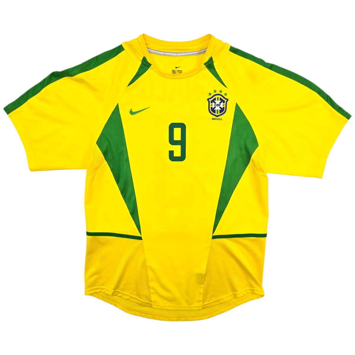 2002/04 Brazil Home Football Shirt (S) Nike 9 Ronaldo - Football Finery - FF303790