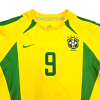2002/04 Brazil Home Football Shirt (S) Nike 9 Ronaldo - Football Finery - FF303790