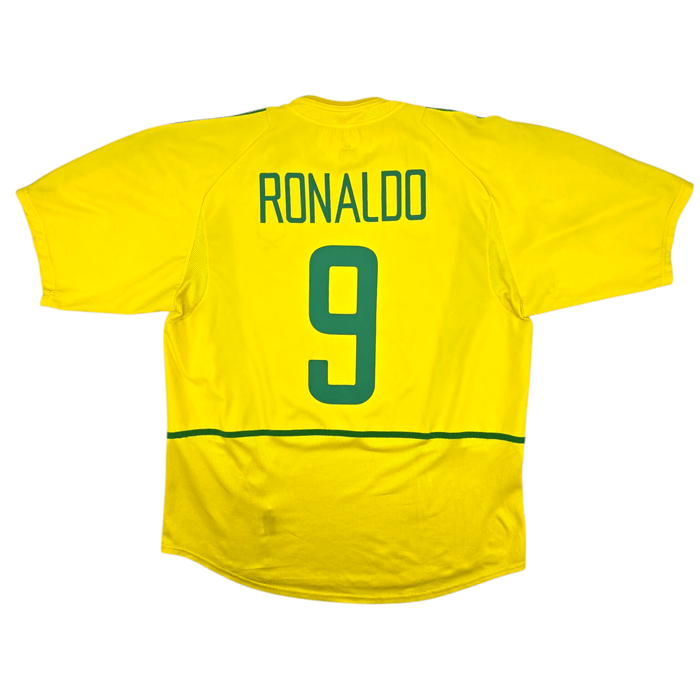 2002/04 Brazil Home Football Shirt (XL) Nike #9 Ronaldo - Football Finery - FF300705
