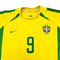2002/04 Brazil Home Football Shirt (XL) Nike #9 Ronaldo - Football Finery - FF300705