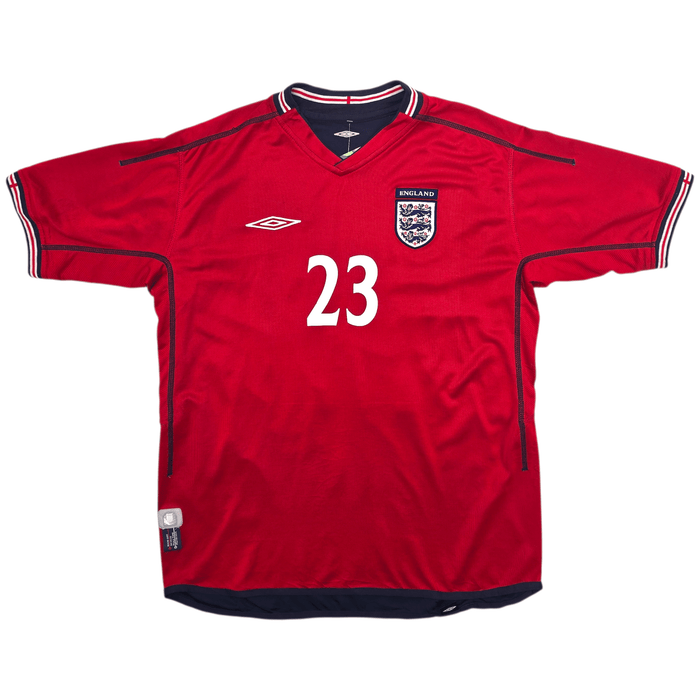 2002/04 England Away Football Shirt (L) Umbro 23 Rooney - Football Finery - FF303044