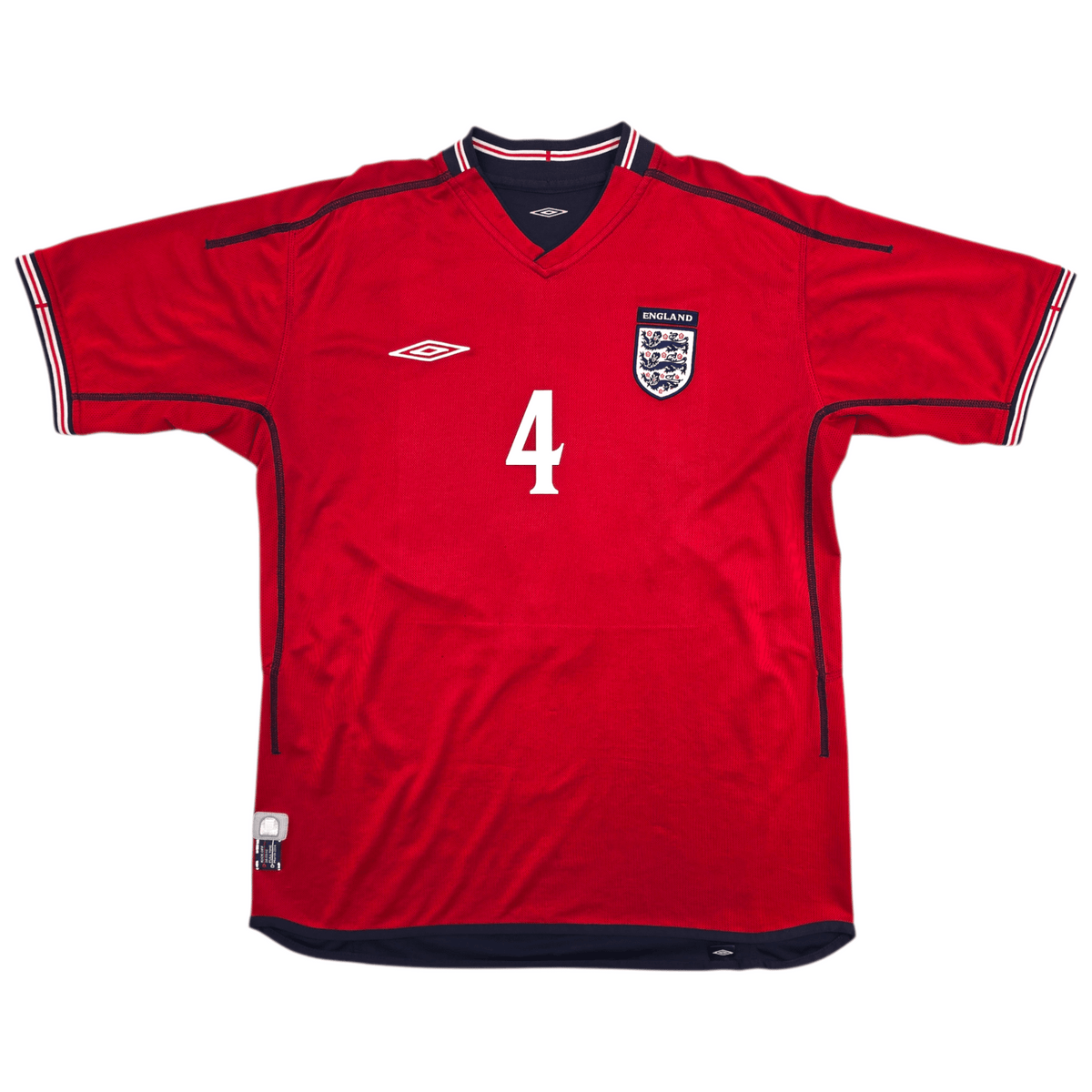 2002/04 England Away Football Shirt (L) Umbro 4 Gerrard - Football Finery - FF300530