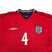 2002/04 England Away Football Shirt (L) Umbro 4 Gerrard - Football Finery - FF300530