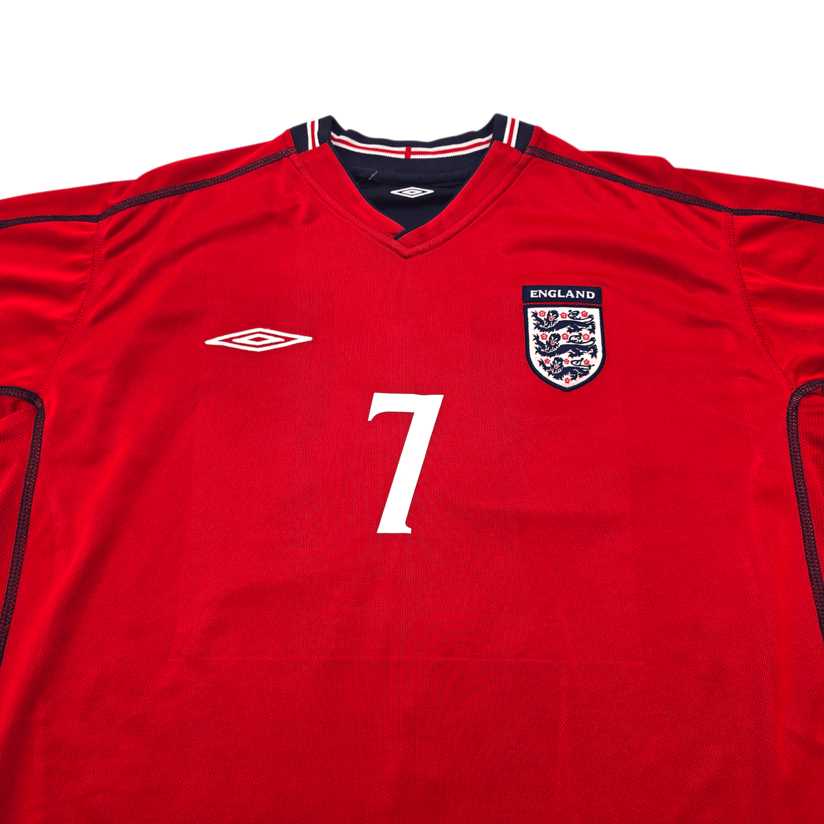 2002/04 England Away Football Shirt (L) Umbro 7 Beckham - Football Finery - FF301928