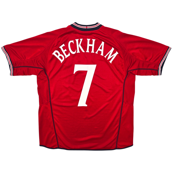 2002/04 England Away Football Shirt (L) Umbro 7 Beckham - Football Finery - FF301928