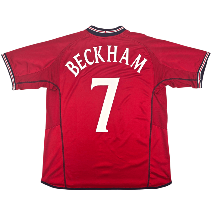 2002/04 England Away Football Shirt (L) Umbro 7 Beckham - Football Finery - FF302943