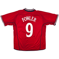 2002/04 England Away Football Shirt (L) Umbro 9 Fowler - Football Finery - FF301652