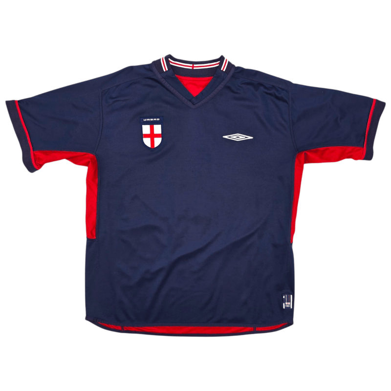 2002/04 England Away Football Shirt (L) Umbro 9 Fowler - Football Finery - FF301652