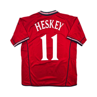 2002/04 England Away Football Shirt (M) Umbro 11 Heskey - Football Finery - FF303059