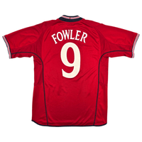 2002/04 England Away Football Shirt (M) Umbro 9 Fowler - Football Finery - FF302497