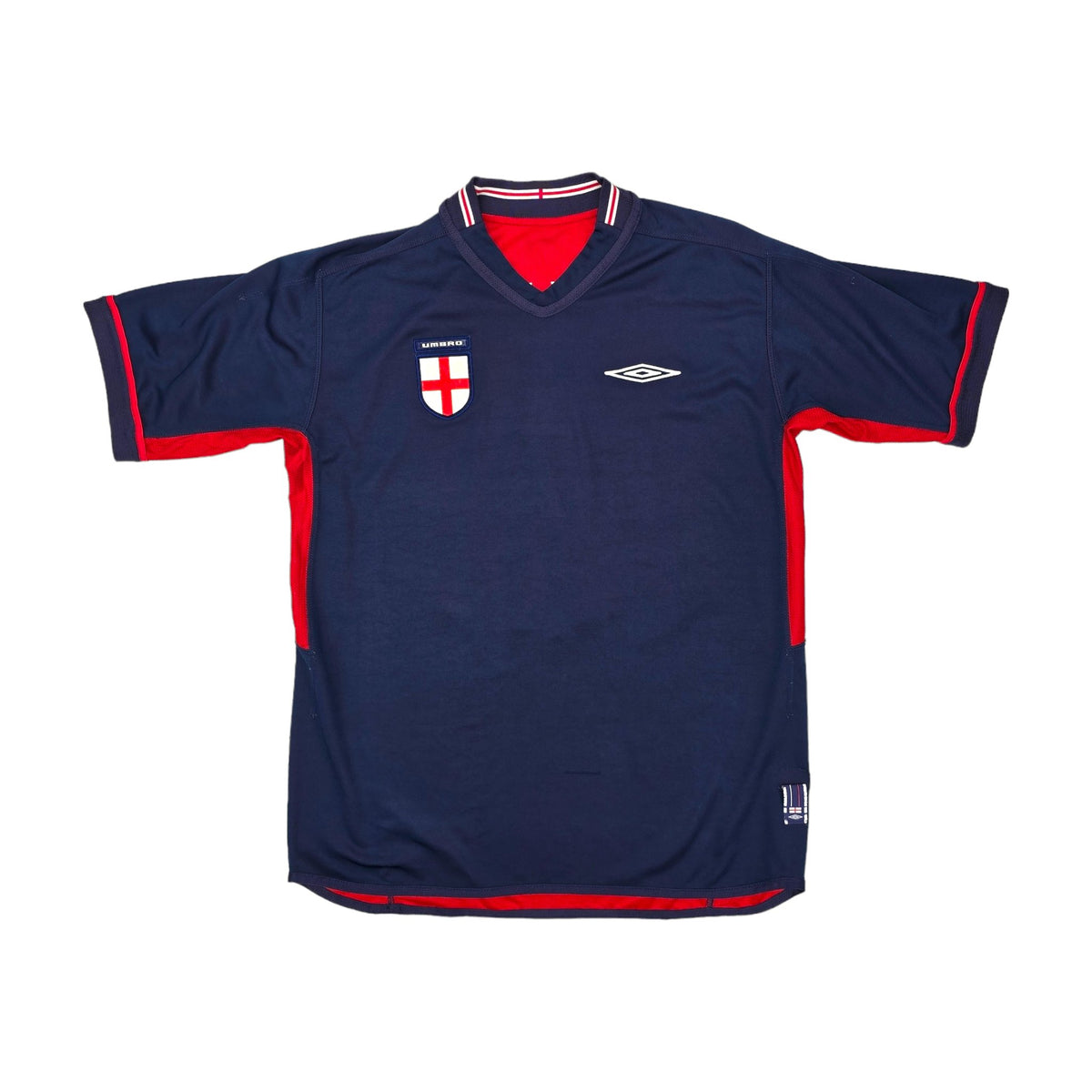 2002/04 England Away Football Shirt (XL) Umbro #7 Beckham - Football Finery - FF202536