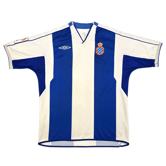 2002/04 Espanyol Home Football Shirt (M) Umbro - Football Finery - FF302981