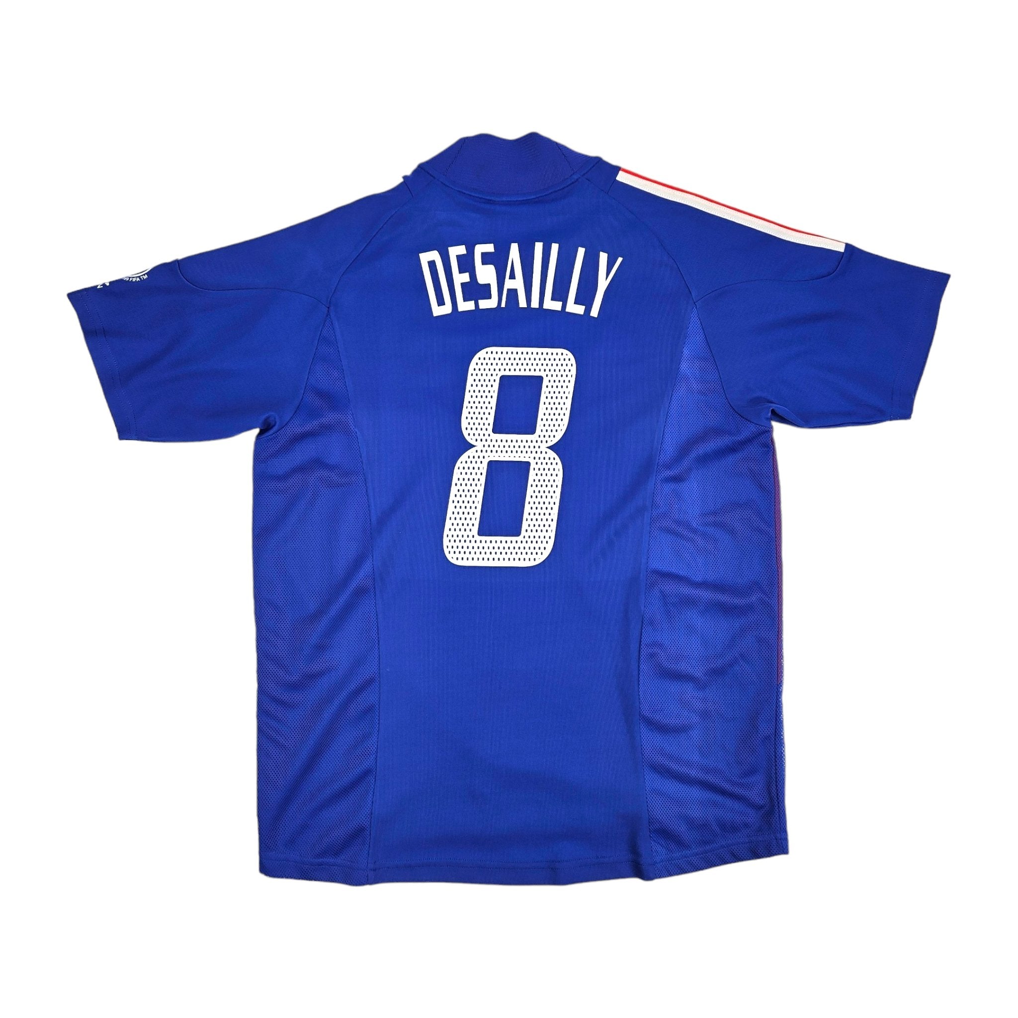 2002 04 France Home Football Shirt L Adidas 8 Desailly