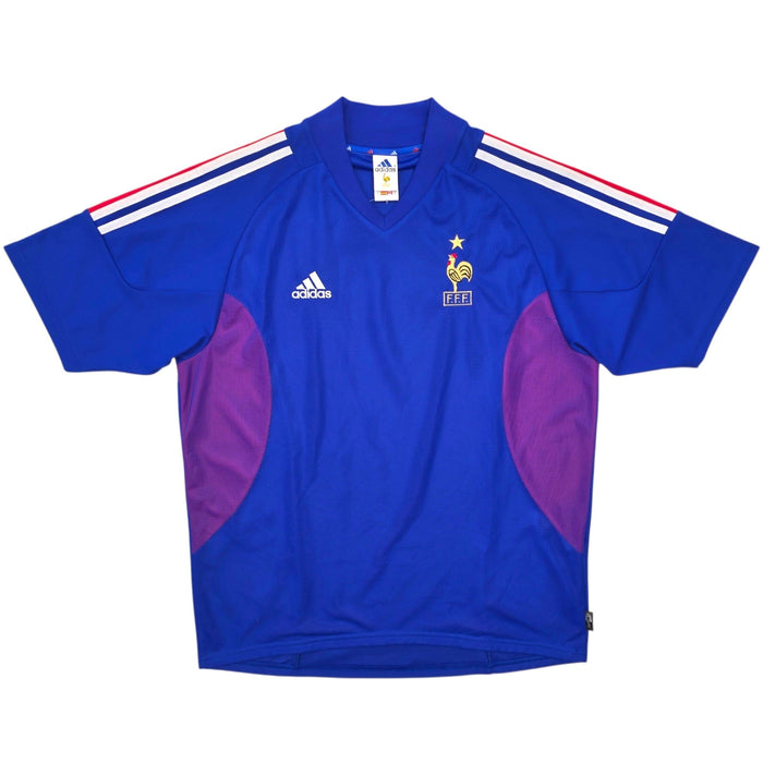 2002/04 France Home Football Shirt (L) Adidas - Football Finery - FF304441