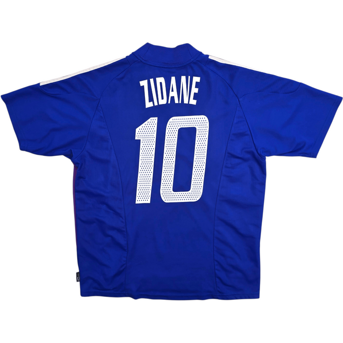 2002/04 France Home Football Shirt (M) Adidas 10 Zidane - Football Finery - FF302612