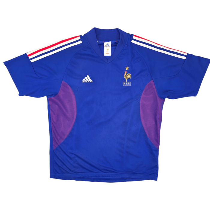2002/04 France Home Football Shirt (XL) Adidas #10 Zidane - Football Finery - FF204620