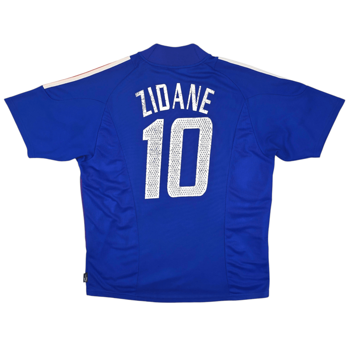 2002/04 France Home Football Shirt (XL) Adidas #10 Zidane - Football Finery - FF204620