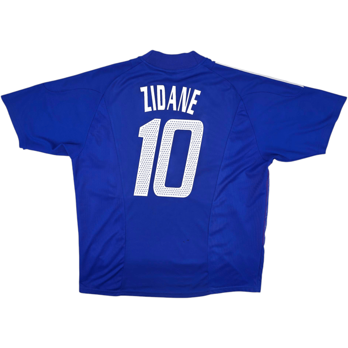 2002/04 France Home Football Shirt (XL) Adidas #10 Zidane - Football Finery - FF300036