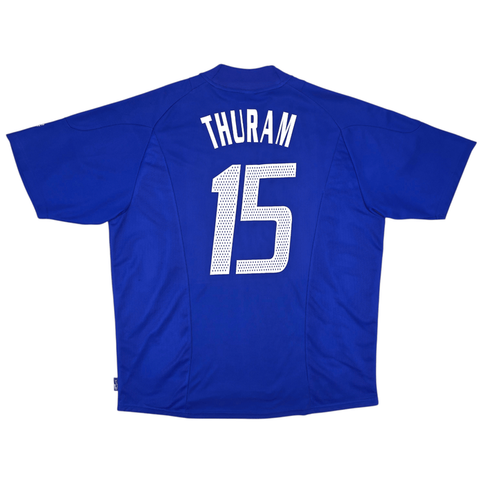2002/04 France Home Football Shirt (XL) Adidas 15 Thuram - Football Finery - FF302986