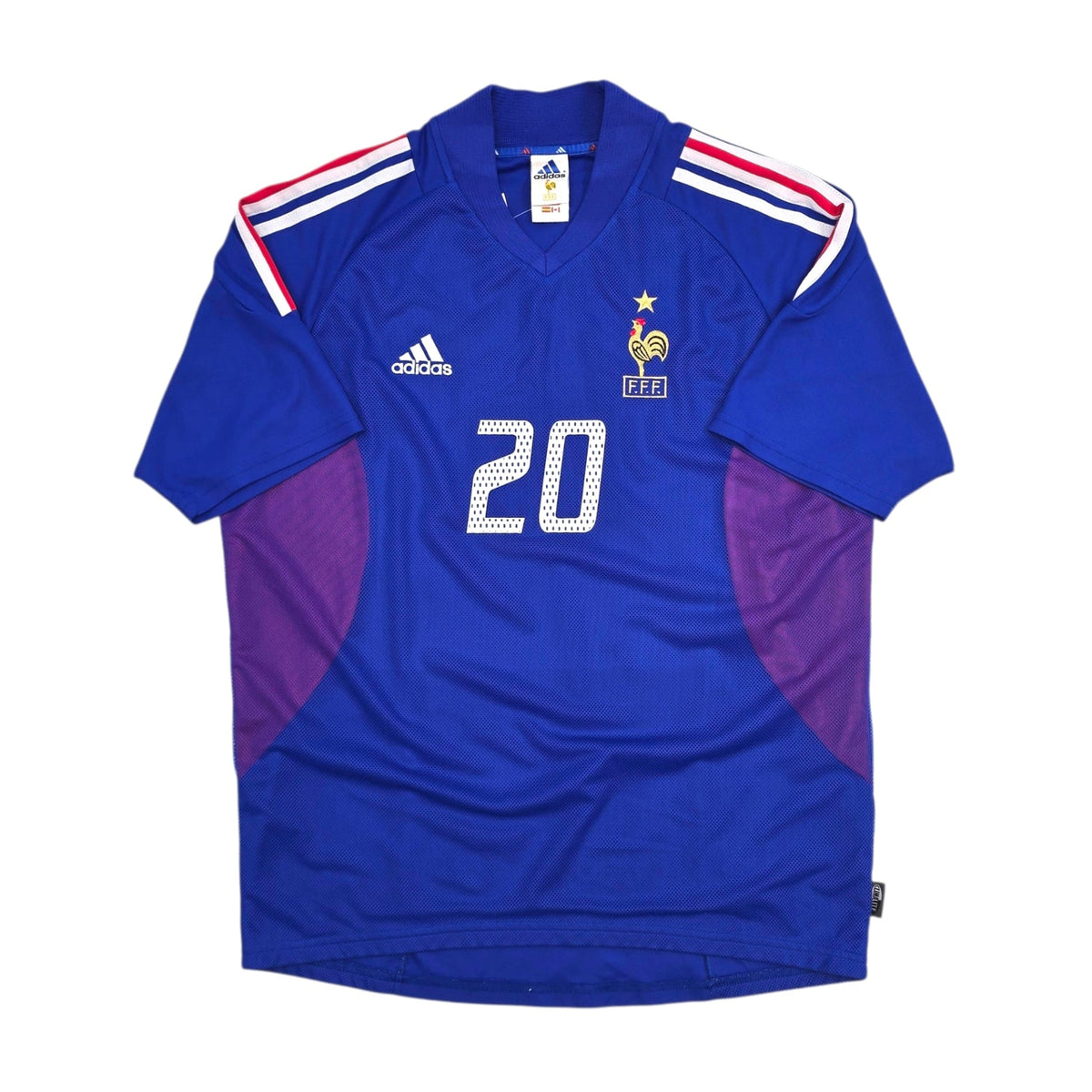 2002/04 France Home Football Shirt (XL) Adidas 20 Trezeguet - Football Finery - FF305266