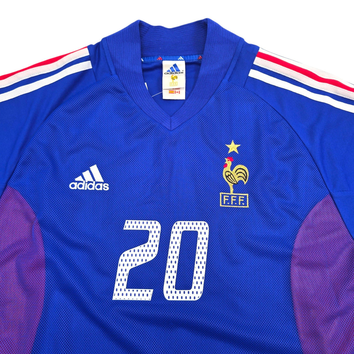 2002/04 France Home Football Shirt (XL) Adidas 20 Trezeguet - Football Finery - FF305266