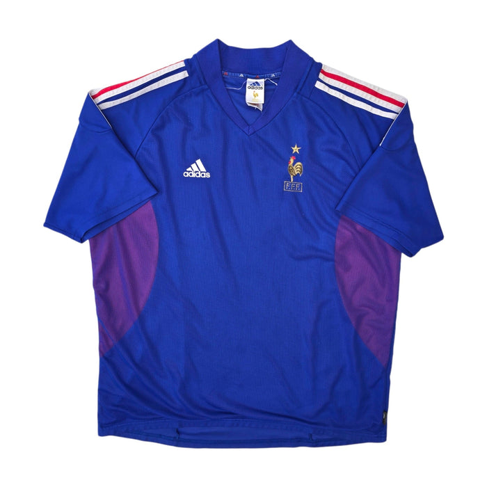 2002/04 France Home Football Shirt (XL) Adidas - Football Finery - FF305265