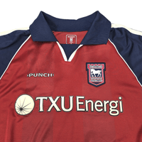 2002/04 Ipswich Town Away Football Shirt (M) Punch 9 Counago - Football Finery - FF302523