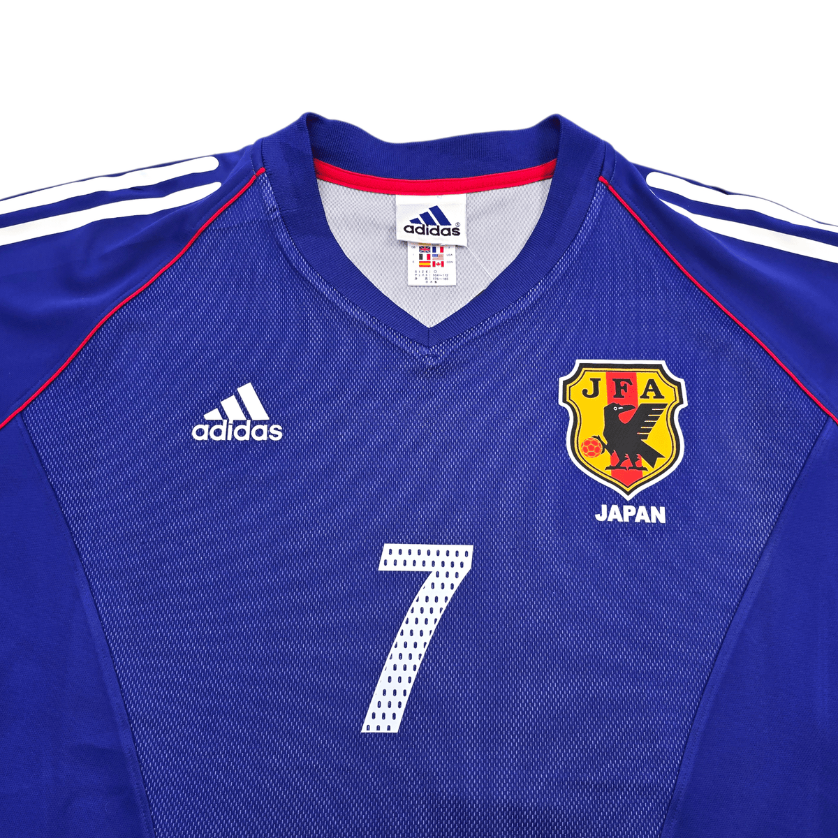 2002/04 Japan Home Football Shirt (L) Adidas 7 Nakata - Football Finery - FF303945