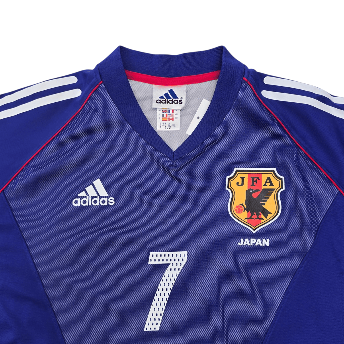 2002/04 Japan Home Football Shirt (L) Adidas 7 Nakata - Football Finery - FF305779
