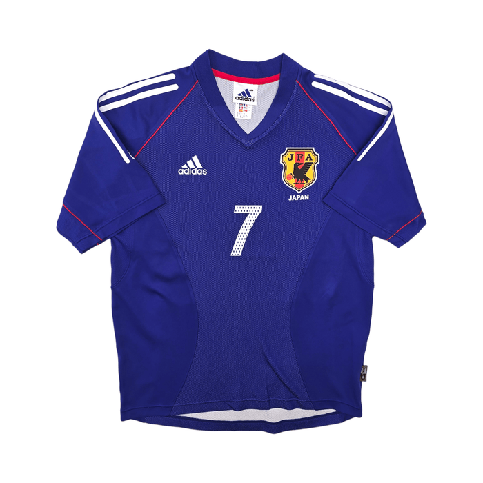 2002/04 Japan Home Football Shirt (M) Adidas 7 Nakata - Football Finery - FF303944