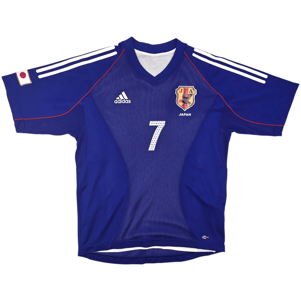 2002/04 Japan Home Football Shirt (M) Adidas 7 Nakata (Player Version) - Football Finery - FF303273