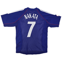 2002/04 Japan Home Football Shirt (M) Adidas 7 Nakata (Player Version) - Football Finery - FF303273