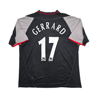 2002/04 Liverpool Away Football Shirt (XL) Reebok 17 Gerrard - Football Finery - FF304202