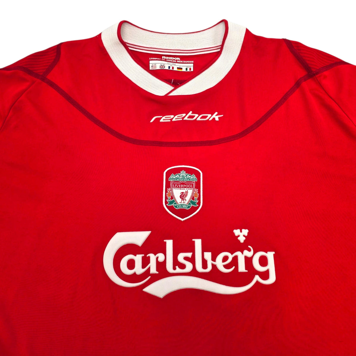 2002/04 Liverpool Home Football Shirt (2XL) Reebok 17 Gerrard - Football Finery - FF304892
