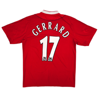 2002/04 Liverpool Home Football Shirt (M) Reebok 17 Gerrard - Football Finery - FF302718