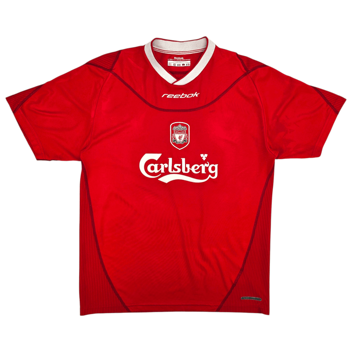 2002/04 Liverpool Home Football Shirt (M) Reebok 17 Gerrard - Football Finery - FF302718