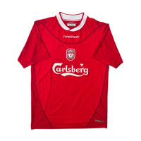 2002/04 Liverpool Home Football Shirt (S) Reebok 5 Baros - Football Finery - FF305107
