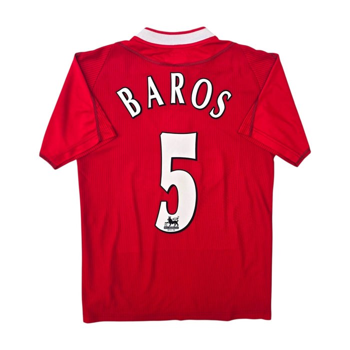 2002/04 Liverpool Home Football Shirt (S) Reebok 5 Baros - Football Finery - FF305107